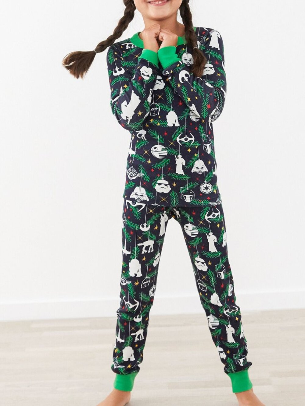 Hanna Andersson x Star Wars Women's Holiday Print Long John Pajama PJ Set Medium